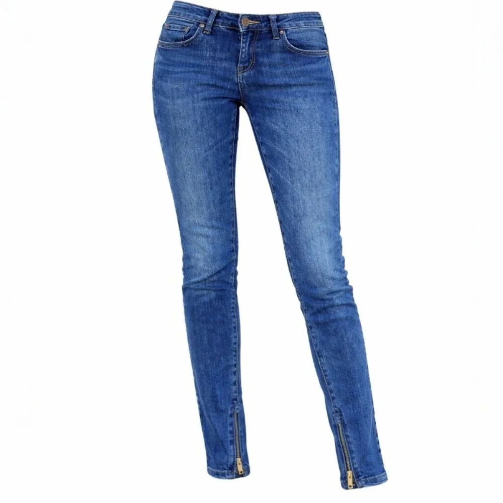 Dolce & Gabbana Pretty Straight Zipper Hem Blue Fade Jeans Size 38